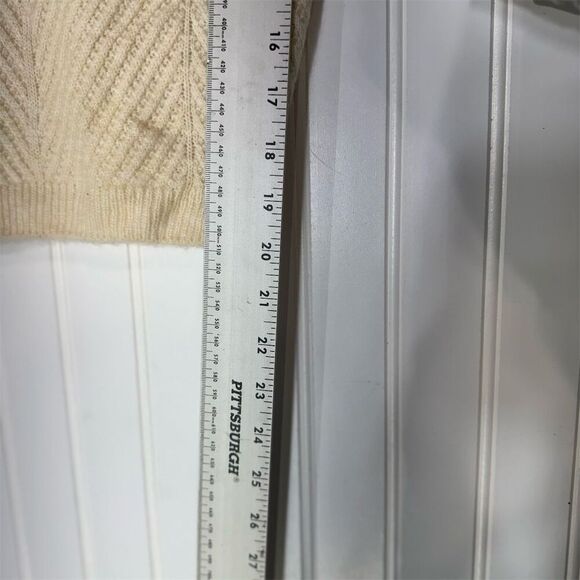 Vero Moda cream knit sweater tank top M chevron Y2K retro preppy chic - Picture 5 of 9